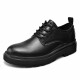 Dofinison casual leather shoes for men spring 2024 new British style men's shoes men's business formal work shoes heightening shoes British style leather shoes [801 black-42]