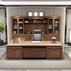 Fenfan new Chinese style solid wood boss desk CEO desk executive desk office desk and chair combination office furniture customization 2.6 meters desk