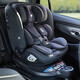 JOIE Child Safety Seat 0-7 Years 360 Degree Rotating Isofix with Supporting Pole Two-way Installation Gyro Warrior Grow Gloss Black (No Large Gift)