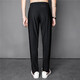 GuXING (GUXING) summer thin ice silk ultra-thin breathable cold silky quick-drying sports men's straight pants loose trousers casual pants black 4855 ice silk straight 2XL/185