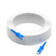 Dashengguang Finished leather optical cable Telecom grade fiber optic jumper SC/UPC-SC/UPC Indoor single core 2 steel wire 20 meters Universal optical cat extension cable White DSG-PT120