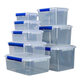 
Large-sized fresh-keeping box with lid Hotel kitchen frozen food storage box Transparent fresh-keeping box Rectangular plastic box LB High-rise model 9928 (30 liters)/