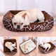 Changjiu dog kennel cat nest in winter warm large small dog Teddy dog ​​kennel cushion sleeping mat pet supplies universal in all seasons coffee lattice plus blanket XXL number 90-70CM recommended 70Jin [Jin equals 0.5 kg]