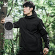 卡尔美（KELME）官方旗舰风衣梭织外套男2024秋季防风连帽加绒衣运动夹克冲锋 9413WT1047玛瑙黑 【4级防水，内 155_S 女