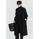 
Earl Dowel Goose-in-Line Full Wool Double-Side Wool Coat 100% Men's Long Over-Knee Warm Jacket 2024 Autumn and Winter New Style Black (plus removable-Goose-In-Line) M (170)