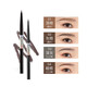 Flamingo Eyebrow Pencil, thin refill, not easy to fade, thin tip, hard core, clear and natural eyebrows for beginners, beginners 02# gray brown (single fine round tip)