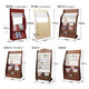Libros de estante de periódicos y estante de periódicos Información de madera Rack montada en el piso Rack Rack Rack Almacenamiento de almacenamiento de almacenamiento Promocional Pantalla de estante Huelga para crear K687# Color de nogal High 96 Four Newspaper Clips