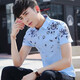 XCFREHT thin summer new short-sleeved shirt men's Korean style student handsome slim embroidered casual shirt men's trend 829 white M 80-100Jin [Jin equals 0.5 kg]