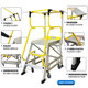 
Stable and resistant BAILEY ladder five-step aluminum alloy herringbone ladder 2.3 meters Hercules platform ladder supermarket freight elevator FS13593