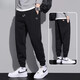 
Woodpecker brand sports cotton sweatpants for men 2024 new style youth spring and autumn style trendy casual loose long pants for men 6636 gray M