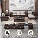 Warm-in-one solid wood sofa purple gold sandalwood new Chinese living room size and size full solid wood combination modern simple storage sofa independent single seat combination