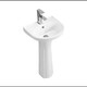 JOMOO JOMOO bathroom pedestal basin bathroom ceramic wash basin hand wash basin balcony household integrated pedestal basin D type pedestal basin + faucet + drain accessories