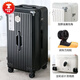 Kangaroo (KANGAROO) good-looking suitcase for men, large-capacity trolley case for female students, thickened password box, universal wheel, large suitcase, Obsidian Black 829 28 inches