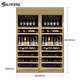 SILIWERE red wine cabinet, constant temperature wine cabinet, home red wine cabinet, living room wine cabinet, custom red wine cabinet, width 800 depth 450 height 2200 champagne gold 2 units 500L exclusive version