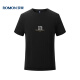 ROMON short-sleeved T-shirt for men summer casual short-sleeved men ice silk base shirt T-shirt for men LM688 black 4XL