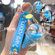 Doraemon keychain pendant liquid quicksand school bag hanging ornament for girlfriend best friend children creative heart-hearted practical quicksand Dingdang cat-bottle + blue and white bell