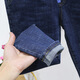 
Zhidou Dou Dou's extra-large plus velvet thickened fat sister autumn and winter large size jeans special women's elastic waist new style 200 Jin [Jin equals 0.5 kg] high waist plus 9923 blue regular version L 100-115 Jin [Jin equals 0.5 kg]