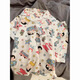 Superficial Japanese INS CARTOON MIGN CRAYON SHIN-SHIBA PAJAMAS POUR FEMMES EN SUMER NOUVEAU RORS IMPROST SORGES DES VENSEMENTS HOME 1695 [Ensemble en trois pièces] L 96-115Jin [Jin est égal à 0,5 kg]