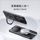 Pinsheng Suitable for Huawei Mate60Pro mobile phone case mate60pro matte protective case bracket magnetic suction anti-fall light luxury fulcrum shell thin anti-fingerprint 360 rotating bracket black