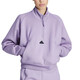 Adidas (adidas) sweatshirt women's clothing 2024 spring and autumn new sportswear anti-wind jacket casual semi-zipper pullover top IS3899 M (165) / Suggested 110-120Jin [Jin equals 0.5 kg]