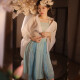 
Fee et moi women's pajamas sexy suit role play uniform seductive short skirt secretary uniform maid battle robe 6198 lace spliced ​​retro pleated suspender skirt + pants