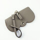 Xuansu Ins Sonnenbrille Tasche Echtes Cowhide Portable Brille Box Sonnenbrille Schutzhülle Süße Brille Clip Frauen Einfache Brille Khaki