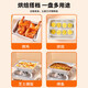 Suncojia BBQ plate, aluminum foil plate, rectangular barbecue plate, picnic box, tinfoil lunch box, 900ml, 25 pieces