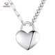 Aido Diamond pt950 platinum heart lock necklace for women, platinum love-shaped chain, AB chain body, fashionable pendant gift for wife, weight 11.8-12.0g, length 43+3cm