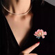 Peony flower brooch for women, high-end women's exquisite national trend Chinese style corsage, classical flower pin, clothing accessories gift, national flower peony pink brooch