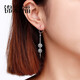 Jincaifu PT950 fashionable round tassel platinum earrings platinum earrings earrings earrings platinum round tassel earrings hanging about 4g