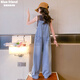 Girls denim overalls 2025 new children's fashionable autumn clothes Korean version of street big children's suspender pants overalls 160