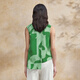 Bobo [Mulberry Silk] Bobobo Dot Geometric Shirt for Women's Summer New Style Shopping Mall Même chemise sans manches bdr2hd1343 L14 Forest Green Flower S