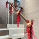 MPPMCK Boda de boda Decoración de la sala de bodas Propósito Escena de la bola de panal de la bola de la bola Flor de boda B3892-Japan Material rojo de 4 metros