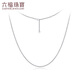 Lukfook Jewelry Platinum 950 Cuban chain simple platinum necklace clavicle chain without pendant single piece Price L04P0002DS 2.61 grams (including labor cost 238 yuan) Type C