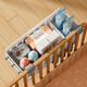 Crib Storage Basket Speziales Bettbabyzubehör Windeln Zaun Aufbewahrungsregal Windeln Kopf Windel Kopf Windel Hangbag Sahne gelb [1 Pack] Krippenkopfspeicherwerkzeug