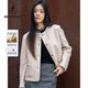 Beanpole New Year's gift Sheep wool women's quiet and luxurious long-sleeved tweed small style blazer dark gray S 160/84A