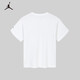 NIKE JORDAN Nike AJ children's summer T-shirt summer new moisture-absorbent and breathable children's short-sleeved pure white 150/72 recommended height 140-152cm