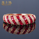 Haikai Ruby Ring Women's 18K Gold Rose Gold Inlaid Diamond Colored Jewelry Chinese Valentine's Day Gift