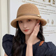 Rogosky专柜潮牌帽子女春夏季薄款圆顶渔夫帽时尚遮阳沙滩小礼帽轻奢原创 黑色 均码