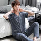 Pretty Ya (Qiaoliya) Pure Cotton Herren-Sommerpyjamas kurzärmeliger Anzug Dünne Sommerhosen Männer mittleren und älteren Frühlings- und Herbststilen Haus 698 L (Empfohlen 110-130 Jin [Jin gleich 0,5 kg]))