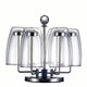 Cup holder stainless steel tea cup holder hanging cup holder water cup storage rack creative beer glass drain rack golden diamond cup holder 3527 gold mirror square plate