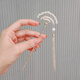 
Slim silver simple pearl fan tassel hairpin national style ancient style Hanfu hairpin new Chinese style cheongsam hairpin Japan and South Korea LM695 hairpin-fan pearl