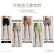 Xue Qianman's non-size nude yoga pants for women, high-waisted butt-lifting fitness training shorts, high-elastic tight-fitting Pilates three-point pants