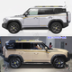 Qiantun is suitable for 2023 Jietu Traveler car stickers, body waistline color strip decoration stickers, door modification stickers LXZ02Y silver gold material