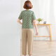 Fuxi mittlere Mutter Mode Top Zwei-teiliger Sommer Neue Kurzärmer T-Shirt Sportswear Mode Mutter Sommeranzug 1391-Gly860 Green XL Empfohlen 105jin [Jin ist 0,5 kg]