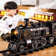 Toys Toys Train Track Track STEAM UPUB PUSIBLE RETRO RETRO Retro Track Car Model Birthday Gift Gift Version Classical Track Track Train - Équipé de 3 voitures