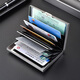 Jingjia stainless steel card holder anti-theft brushed metal card holder for men and women anti-degaussing card box driver's license small card holder anti-theft brushed silver brushed 6 card slots