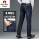 AIGNESA Jeans hommes lâche droit 2025 printemps et automne Business Elastic Men's Pants Pantalon décontracté Guangzhou Xintang 6913H-2 # [BLUE] 28