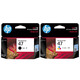 Gu Zhi convient à la cartouche HP HP47 en cartouche noire Couleur 4825 4826 4877 4828 4800 CARTRIDE DE L'INK IMPRIMANTE HP 47 Sac intérieur noir (tout simplement pas d'emballage extérieur)