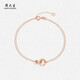 Zhou Taisheng's 18K gold interlocking double-ring women's bracelet is a birthday gift for his girlfriend, about 0.73g